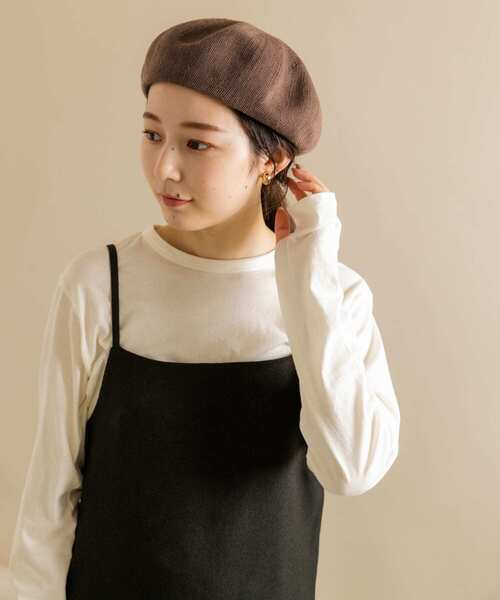 SMELLY（スメリー）の「サーモベレー（ハンチング/ベレー帽・レディース・ブラック/モカ/アイボリー・-）」の18枚目の写真