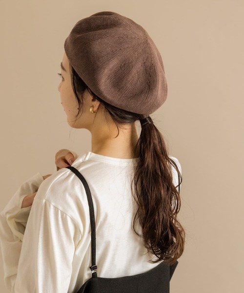 SMELLY（スメリー）の「サーモベレー（ハンチング/ベレー帽・レディース・ブラック/モカ/アイボリー・-）」の19枚目の写真