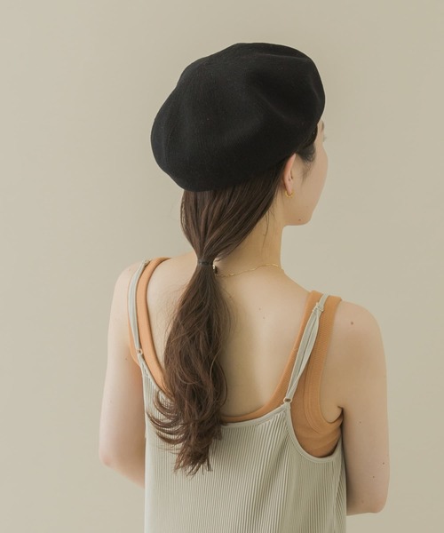 SMELLY（スメリー）の「サーモベレー（ハンチング/ベレー帽・レディース・ブラック/モカ/アイボリー・-）」の21枚目の写真