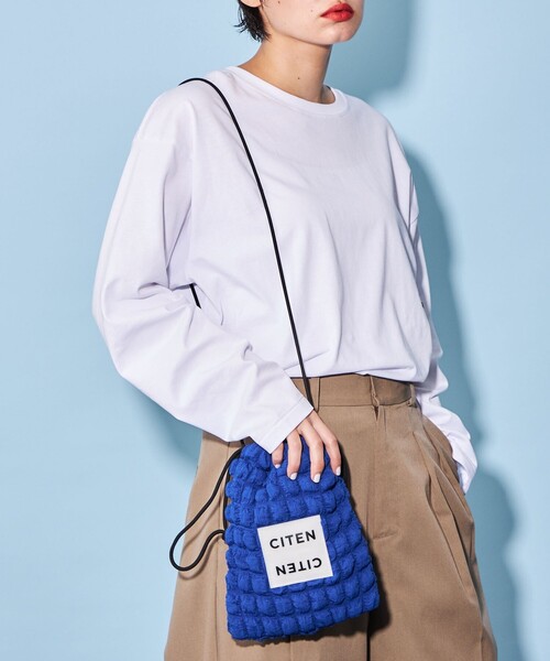 CITEN(シテン)の「<CITEN>ポップコーン キンチャクショルダー(ショルダーバッグ・レディース・コバルトブルー/ブラック/オレンジ/オフホワイト/ブラウン/ロイヤルブルー・FREE)」の13枚目の写真