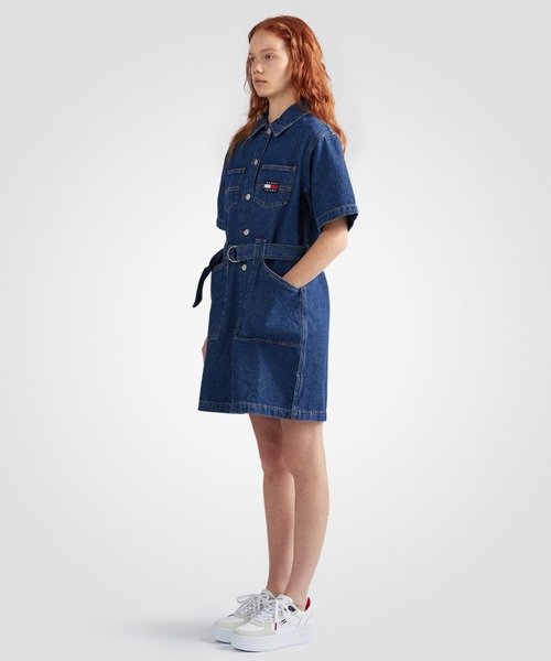 JEANS トミージーンズ ロゴ デニム シャツワンピース Tommy Jeans デニムシャツワンピース M｜Yahoo!フリマ（旧PayPay