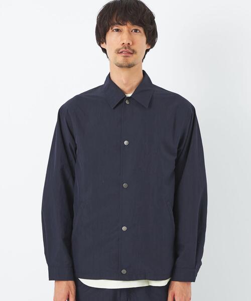 green label relaxing（グリーンレーベルリラクシング）の「REFINETEX コーチジャケット -撥水-（ブルゾン・メンズ・グレー/ネイビー・S/M/L/XL）」の9枚目の写真