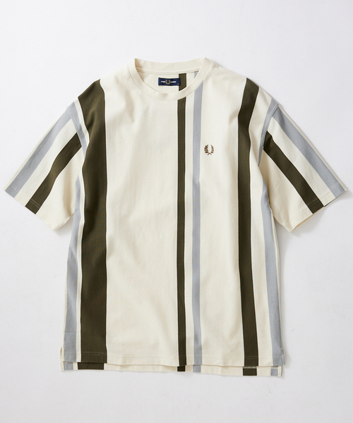 フレッドペリー　FRED PERRY シャツ　ストライプ　美品 フレッドペリーFRED PERRY フード付きストライプシャツ