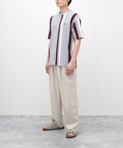 フレッドペリー　FRED PERRY シャツ　ストライプ　美品 FRED PERRY - STRIPED BUTTON DOWN SHIRT DRESSストライプ