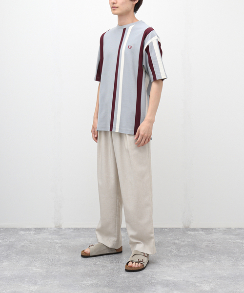 美品✨ FRED PERRY チェスト ロゴ ストライプ グラデーション シャツ 美品✨ FRED PERRY チェスト ロゴ ストライプ グラデーション