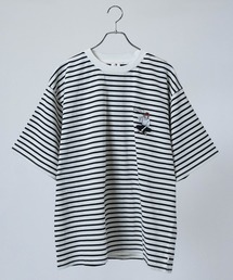 Red Cap Girl | 【a-r】〔Red Cap Girl/レッドキャップガール〕ヘビーウェイト天竺 ワンポイント刺繍 ボーダーTシャツ(Tシャツ/カットソー)