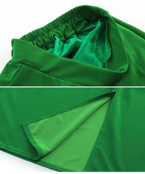 CHILLE（チル）の「梨地ポンチストレートスカート（スカート・レディース・オレンジ/グリーン/ブラック・FREE）」の6枚目の写真