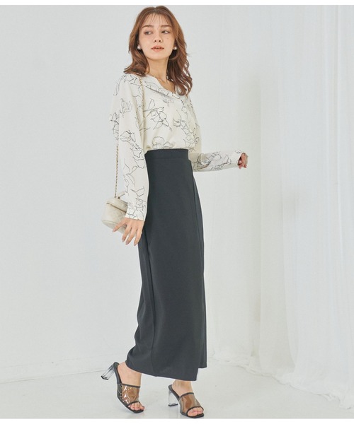 CHILLE（チル）の「梨地ポンチストレートスカート（スカート・レディース・オレンジ/グリーン/ブラック・FREE）」の19枚目の写真