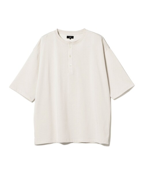 BEAMS(ビームス)の「BEAMS / ルーズフィット ヘンリーネック Tシャツ(Tシャツ/カットソー・メンズ・ブラック/ホワイト系その他6・S/M/L/XL)」の7枚目の写真
