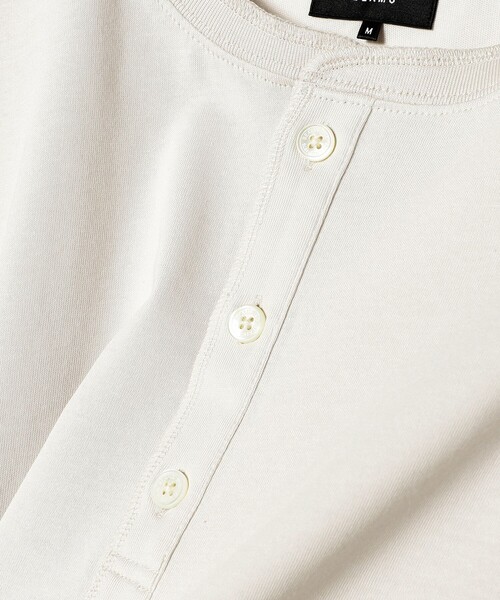 BEAMS(ビームス)の「BEAMS / ルーズフィット ヘンリーネック Tシャツ(Tシャツ/カットソー・メンズ・ブラック/ホワイト系その他6・S/M/L/XL)」の9枚目の写真