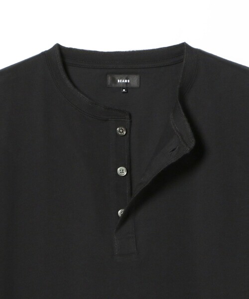 BEAMS(ビームス)の「BEAMS / ルーズフィット ヘンリーネック Tシャツ(Tシャツ/カットソー・メンズ・ブラック/ホワイト系その他6・S/M/L/XL)」の11枚目の写真