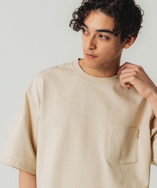 coca（coca）（コカ）の「ヘビーウェイトコットンポケットT（Tシャツ/カットソー・メンズ・ネイビー/ベージュ/ホワイト/ブラック・M/L/XL）」の3枚目の写真