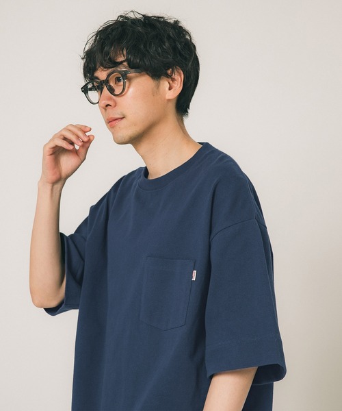 coca（coca）（コカ）の「ヘビーウェイトコットンポケットT（Tシャツ/カットソー・メンズ・ネイビー/ベージュ/ホワイト/ブラック・M/L/XL）」の4枚目の写真