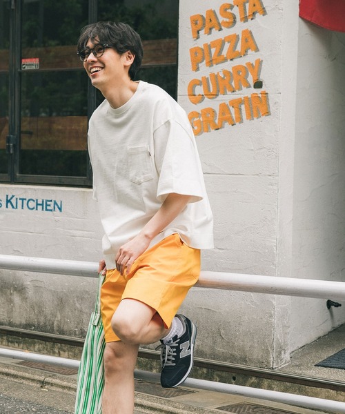 coca（coca）（コカ）の「ヘビーウェイトコットンポケットT（Tシャツ/カットソー・メンズ・ネイビー/ベージュ/ホワイト/ブラック・M/L/XL）」の2枚目の写真