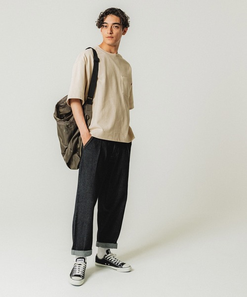 coca（coca）（コカ）の「ヘビーウェイトコットンポケットT（Tシャツ/カットソー・メンズ・ネイビー/ベージュ/ホワイト/ブラック・M/L/XL）」の9枚目の写真