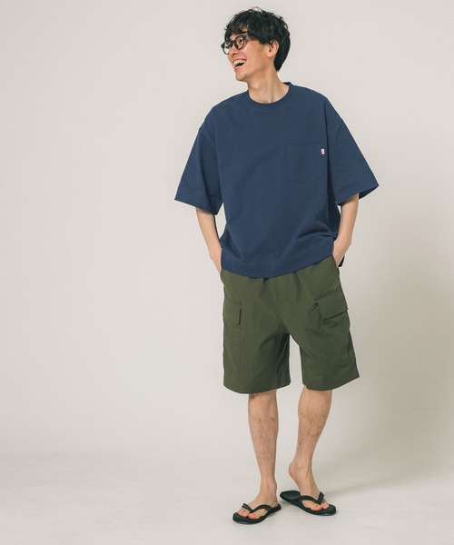 coca（coca）（コカ）の「ヘビーウェイトコットンポケットT（Tシャツ/カットソー・メンズ・ネイビー/ベージュ/ホワイト/ブラック・M/L/XL）」の8枚目の写真