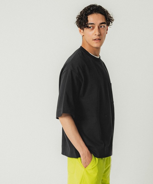 coca（coca）（コカ）の「ヘビーウェイトコットンポケットT（Tシャツ/カットソー・メンズ・ネイビー/ベージュ/ホワイト/ブラック・M/L/XL）」の10枚目の写真