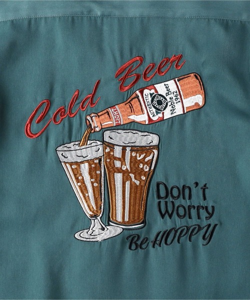 BACK NUMBER(バックナンバー)の「【BACK NUMBER】刺繍半袖シャツ(シャツ/ブラウス・メンズ・グリーン/オフホワイト/ブラック・M/L/XL)」の9枚目の写真