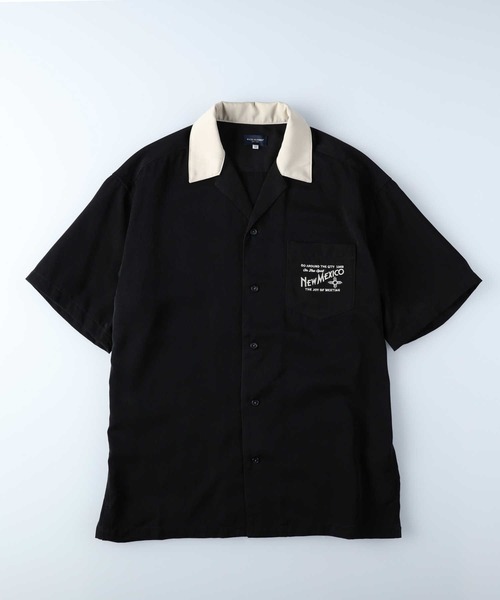 BACK NUMBER(バックナンバー)の「【BACK NUMBER】刺繍半袖シャツ(シャツ/ブラウス・メンズ・グリーン/オフホワイト/ブラック・M/L/XL)」の5枚目の写真