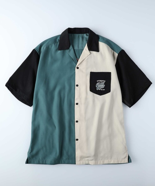 BACK NUMBER(バックナンバー)の「【BACK NUMBER】刺繍半袖シャツ(シャツ/ブラウス・メンズ・グリーン/オフホワイト/ブラック・M/L/XL)」の6枚目の写真