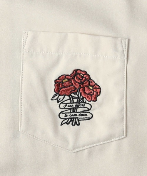 BACK NUMBER(バックナンバー)の「【BACK NUMBER】刺繍半袖シャツ(シャツ/ブラウス・メンズ・グリーン/オフホワイト/ブラック・M/L/XL)」の13枚目の写真