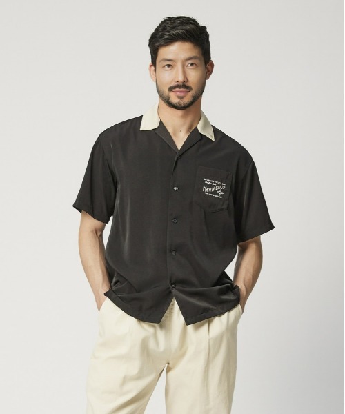 BACK NUMBER(バックナンバー)の「【BACK NUMBER】刺繍半袖シャツ(シャツ/ブラウス・メンズ・グリーン/オフホワイト/ブラック・M/L/XL)」の16枚目の写真