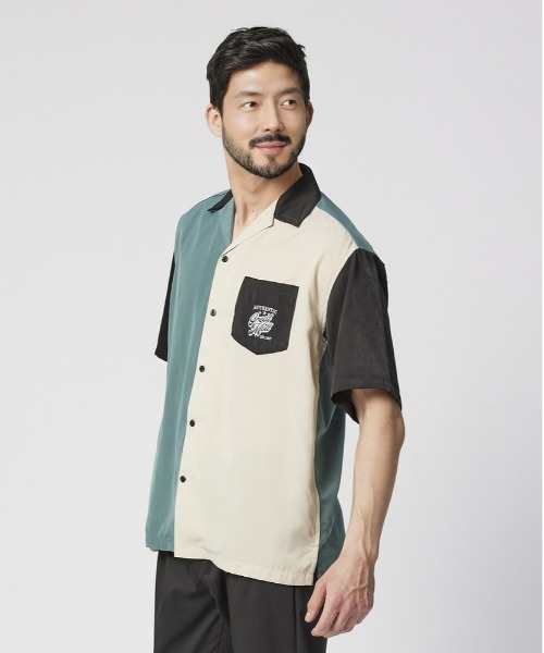 BACK NUMBER(バックナンバー)の「【BACK NUMBER】刺繍半袖シャツ(シャツ/ブラウス・メンズ・グリーン/オフホワイト/ブラック・M/L/XL)」の18枚目の写真