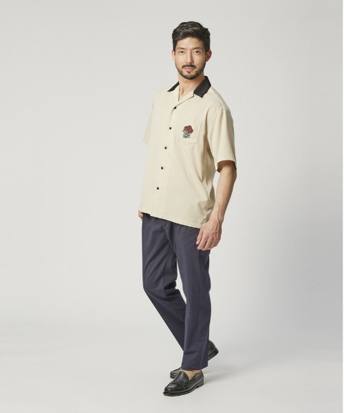 BACK NUMBER(バックナンバー)の「【BACK NUMBER】刺繍半袖シャツ(シャツ/ブラウス・メンズ・グリーン/オフホワイト/ブラック・M/L/XL)」の15枚目の写真