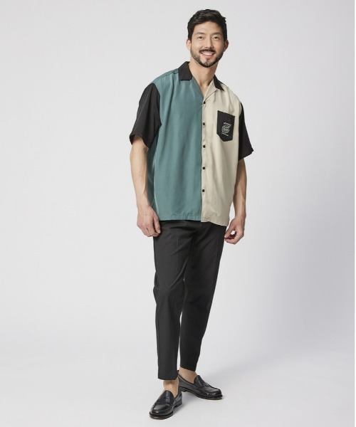 BACK NUMBER(バックナンバー)の「【BACK NUMBER】刺繍半袖シャツ(シャツ/ブラウス・メンズ・グリーン/オフホワイト/ブラック・M/L/XL)」の19枚目の写真