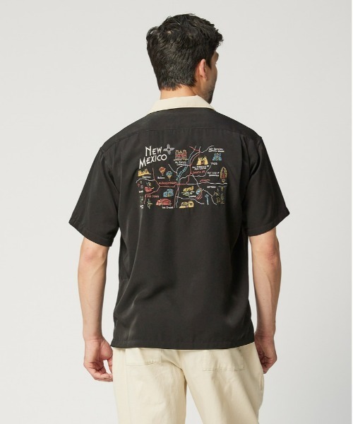 BACK NUMBER(バックナンバー)の「【BACK NUMBER】刺繍半袖シャツ(シャツ/ブラウス・メンズ・グリーン/オフホワイト/ブラック・M/L/XL)」の17枚目の写真