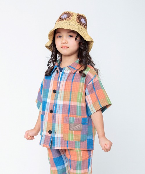 BREEZE（ブリーズ）の「【一部WEB限定カラー/セットアップ対応】シェフシャツ（シャツ/ブラウス・キッズ・その他10/オレンジ/キナリ/ブラック/インディゴブルー/レッド/ベージュ・100/110/130/140/80/90/120）」の8枚目の写真