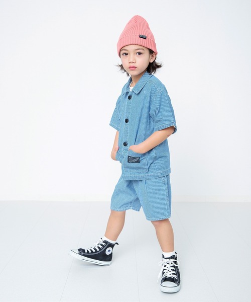 BREEZE（ブリーズ）の「【一部WEB限定カラー/セットアップ対応】シェフシャツ（シャツ/ブラウス・キッズ・その他10/オレンジ/キナリ/ブラック/インディゴブルー/レッド/ベージュ・100/110/130/140/80/90/120）」の12枚目の写真