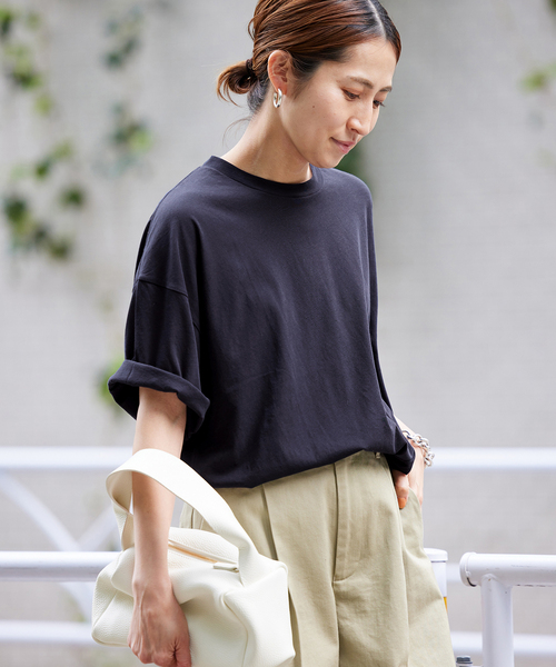 セール】【ATON/エイトン】60/FRESCA OVERSIZED T-SHIRTS（T