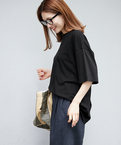 トップス 23SS ATON 60/FRESCA OVERSIZED T-SHIRTS セール】【ATON/エイトン】60/FRESCA OVERSIZED T-SHIRTS（T