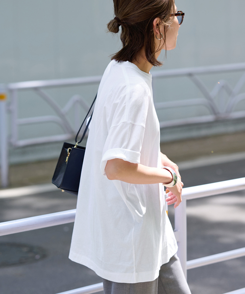 セール】【ATON/エイトン】60/FRESCA OVERSIZED T-SHIRTS（T