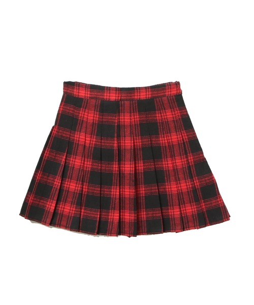 ROOPTOKYO（ループトウキョウ）の「Check Mini  Pleats Skirt / チェックミニプリーツスカート（スカート・レディース・ブラック×ホワイト/ブラック×レッド/チェック・XS/S/M）」の3枚目の写真