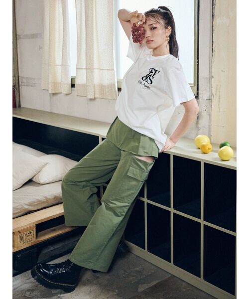 EVRIS（エヴリス）の「サイドオープンパラシュートパンツ（カーゴパンツ・レディース・ブラック/カーキ・SMALL/MEDIUM）」の18枚目の写真