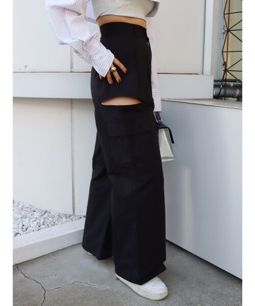 EVRIS（エヴリス）の「サイドオープンパラシュートパンツ（カーゴパンツ・レディース・ブラック/カーキ・SMALL/MEDIUM）」の21枚目の写真