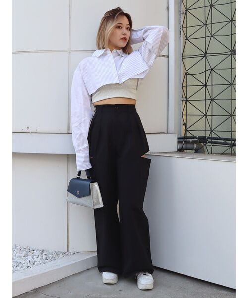 EVRIS（エヴリス）の「サイドオープンパラシュートパンツ（カーゴパンツ・レディース・ブラック/カーキ・SMALL/MEDIUM）」の22枚目の写真