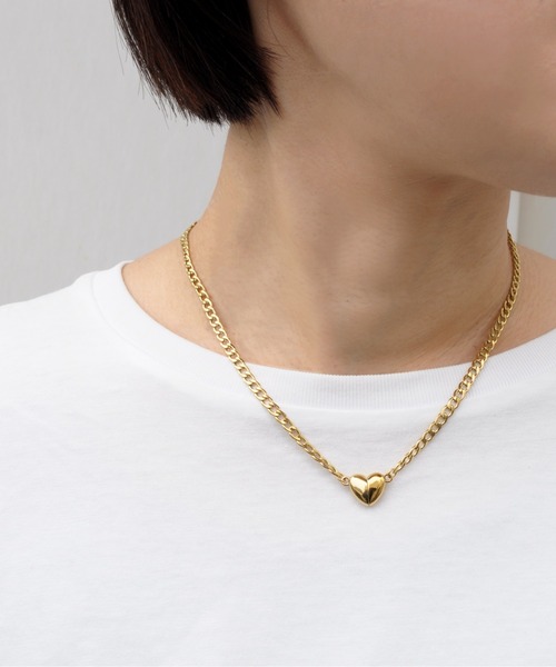 ieLS(イエルズ)の「金属アレルギー対応「ieLS」ステンレス ハートマグネットネックレス(ネックレス・メンズ・ゴールド/シルバー・41cm/51cm)」の5枚目の写真