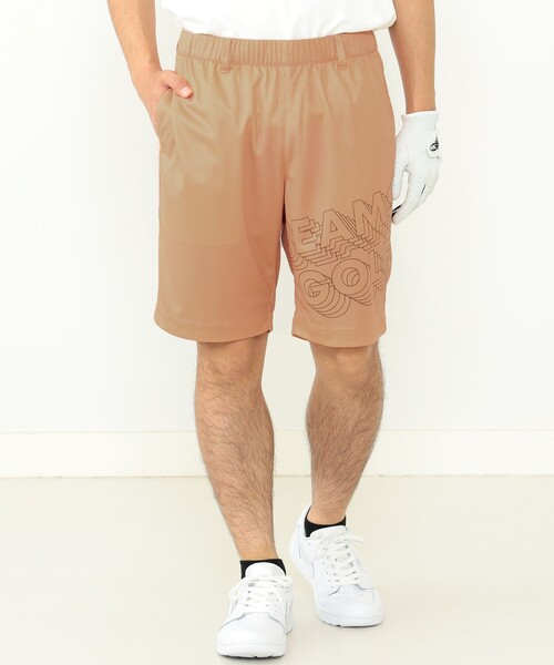 【着用1回のみ！】ビームスゴルフ ビッグスタッグロゴ ショートパンツ オレンジ BEAMS GOLF（ビームスゴルフ）の「BEAMS GOLF ORANGE LABEL