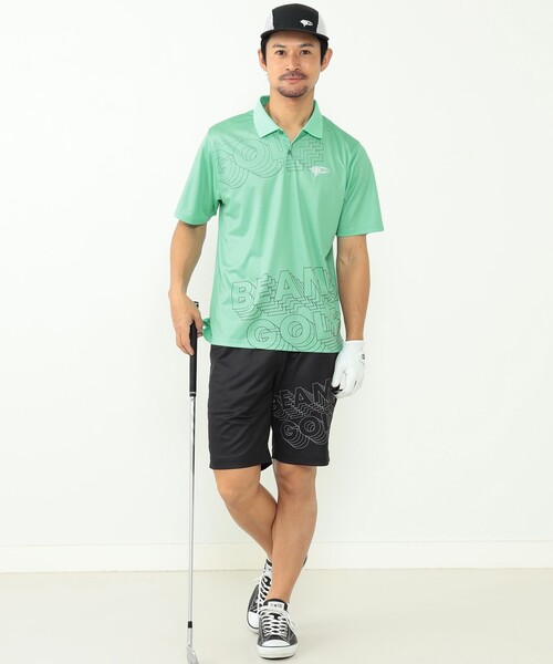 【着用1回のみ！】ビームスゴルフ ビッグスタッグロゴ ショートパンツ オレンジ BEAMS GOLF（ビームスゴルフ）の「BEAMS GOLF ORANGE LABEL