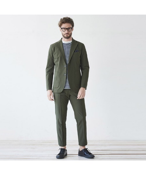 g-stage（ジーステージ）の「清涼ストレッチマイクロサッカースーツ（セットアップ・メンズ・カーキ系・44/46/48/50）」の3枚目の写真