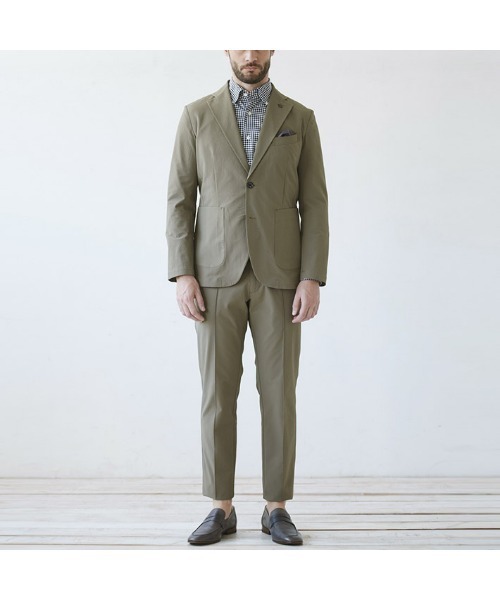 g-stage（ジーステージ）の「清涼ストレッチマイクロサッカースーツ（セットアップ・メンズ・カーキ系・44/46/48/50）」の4枚目の写真