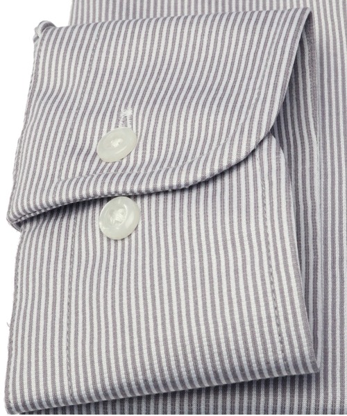 TOKYO SHIRTS(トウキョウシャツ)の「形態安定ノーアイロン ボタンダウン 長袖ビジネスニットワイシャツ(ビジネスシャツ・メンズ・ライトグレー・首回り37cm-裄丈80cm/首回り43cm-裄丈86cm/首回り43cm-裄丈82cm/首回り41cm-裄丈82cm/首回り42cm-裄丈86cm/首回り39cm-裄丈84cm/首回り41cm-裄丈86cm/首回り37cm-裄丈84cm/首回り39cm-裄丈80cm/首回り42cm-裄丈82cm)」の5枚目の写真