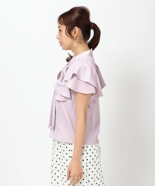 MISCH MASCH(ミッシュマッシュ)の「■2023春夏新作■ダブルフリルブラウス/MM328109(シャツ/ブラウス・レディース・ラベンダー/ベージュ/ホワイト/ブラック・M)」の11枚目の写真