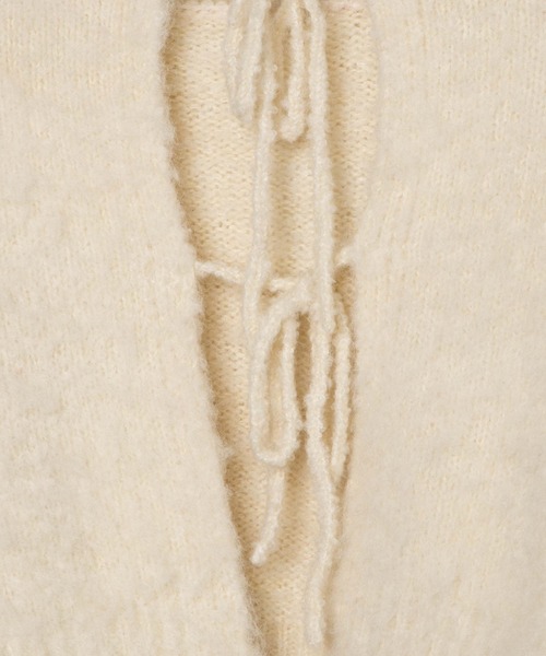 WEGO（ウィゴー）の「WEGO/2WAYブークレリボンカーデ（カーディガン/ボレロ・レディース・オレンジ/アイボリー/グリーン/ライトグレー・FREE）」の10枚目の写真