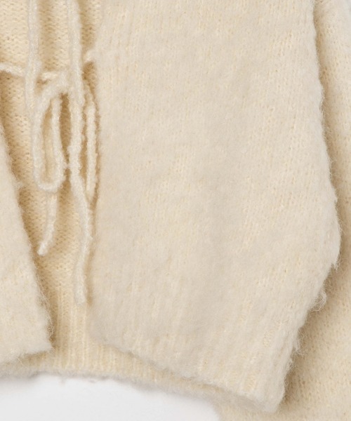 WEGO（ウィゴー）の「WEGO/2WAYブークレリボンカーデ（カーディガン/ボレロ・レディース・オレンジ/アイボリー/グリーン/ライトグレー・FREE）」の11枚目の写真