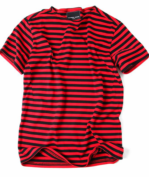 NUMBER (N)INE DENIM(ナンバーナインデニム)の「NUMBER (N)INE DENIM/ボートネックボーダーTシャツ(Tシャツ/カットソー・メンズ・ホワイト系その他/レッド系その他・MEDIUM/LARGE)」の2枚目の写真