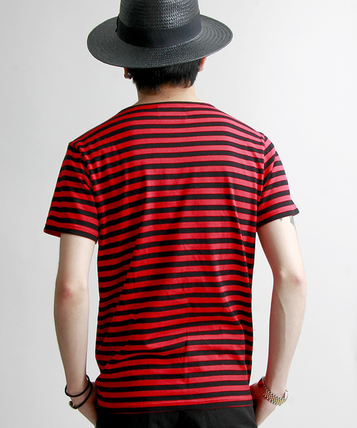 NUMBER (N)INE DENIM(ナンバーナインデニム)の「NUMBER (N)INE DENIM/ボートネックボーダーTシャツ(Tシャツ/カットソー・メンズ・ホワイト系その他/レッド系その他・MEDIUM/LARGE)」の10枚目の写真